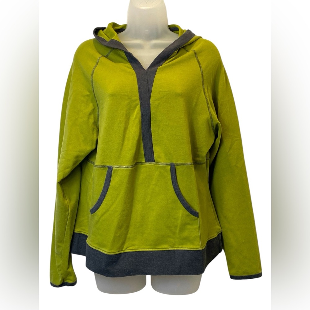 Acacia Hooded Long Sleeve V neck Top